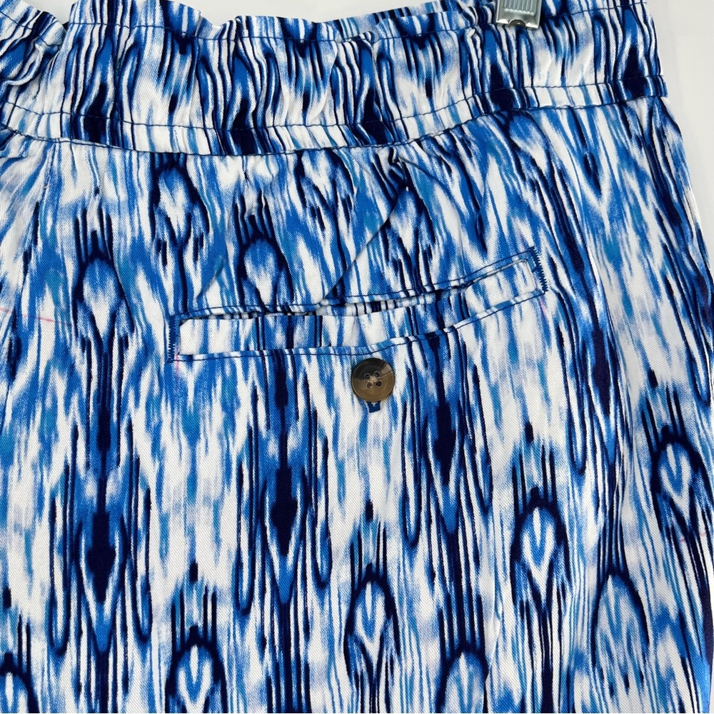 Caribbean Joe Blue Hue Ikat Print Rayon 4-Pocket Shorts Size Large, NWT - Picture 13 of 16